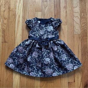 Bonnie Baby Navy and Pink Floral Dress size 24 months
